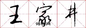 王家井怎么写好看