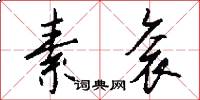 素衮怎么写好看