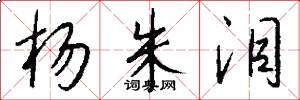 杨朱泪怎么写好看
