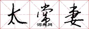太常妻怎么写好看