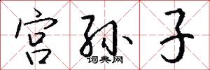 宫孙子怎么写好看