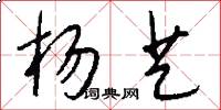 杨艺怎么写好看