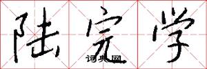 陆完学怎么写好看