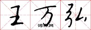 王万弘怎么写好看