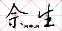佘生怎么写好看