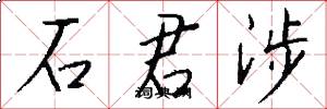 石君涉怎么写好看