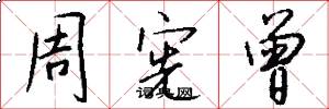 周宪曾怎么写好看