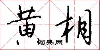 黄相怎么写好看