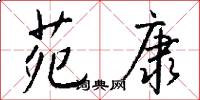 苑康怎么写好看