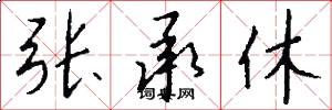 张承休怎么写好看