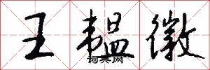 王韫徽怎么写好看