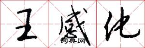 王感化怎么写好看