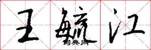 王毓江怎么写好看