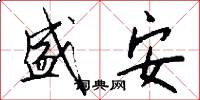 盛安怎么写好看