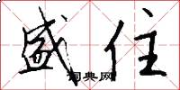 盛住怎么写好看