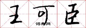 王可臣怎么写好看