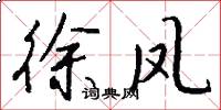 徐凤怎么写好看