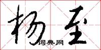 杨至怎么写好看