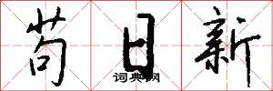 苟日新怎么写好看