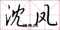 沈凤怎么写好看