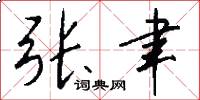 张聿怎么写好看
