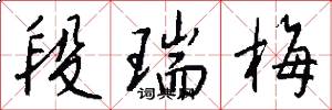 段瑞梅怎么写好看