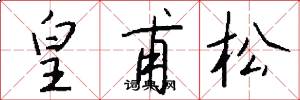皇甫松怎么写好看