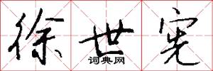 徐世宪怎么写好看