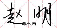 赵明怎么写好看