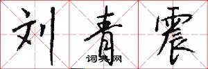 刘青震怎么写好看