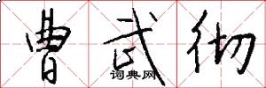 曹武彻怎么写好看