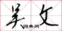 吴文怎么写好看