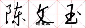 陈文玉怎么写好看
