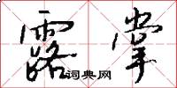 露掌怎么写好看