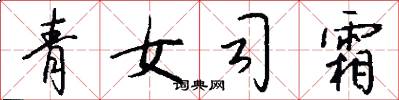 青女司霜怎么写好看