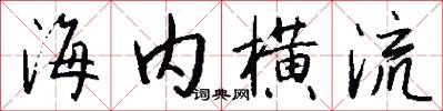 海内横流怎么写好看