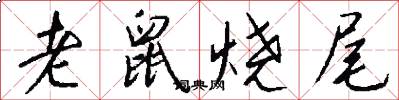 老鼠烧尾怎么写好看