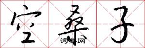 空桑子怎么写好看