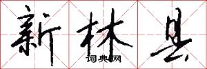 新林县怎么写好看
