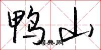 鸭山怎么写好看