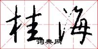 桂海怎么写好看