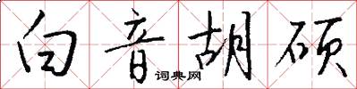 白音胡硕怎么写好看