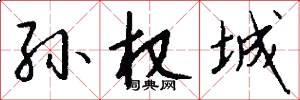 孙权城怎么写好看