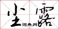 尘露怎么写好看