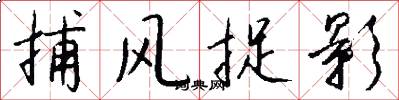 捕风捉影怎么写好看