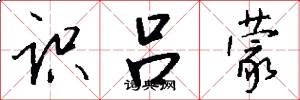 识吕蒙怎么写好看