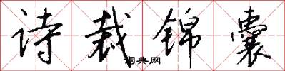 诗裁锦囊怎么写好看