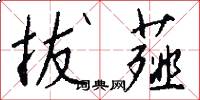 拔薤怎么写好看