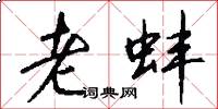 老蚌怎么写好看