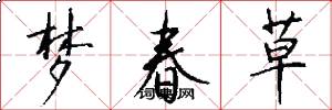 梦春草怎么写好看